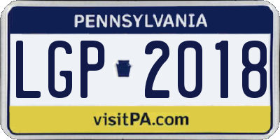PA license plate LGP2018