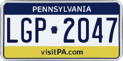 PA license plate LGP2047