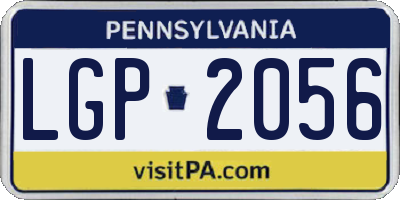 PA license plate LGP2056