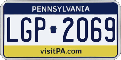 PA license plate LGP2069