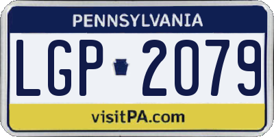 PA license plate LGP2079