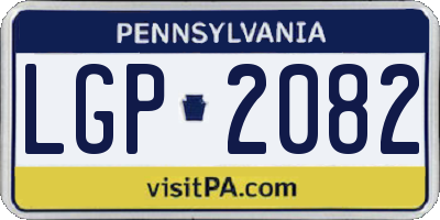 PA license plate LGP2082
