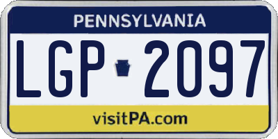 PA license plate LGP2097