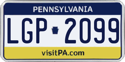 PA license plate LGP2099