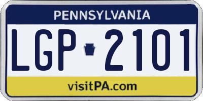 PA license plate LGP2101