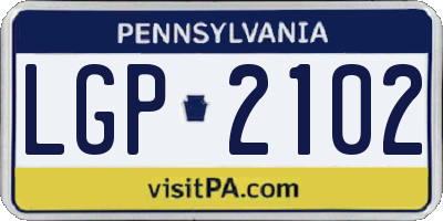 PA license plate LGP2102