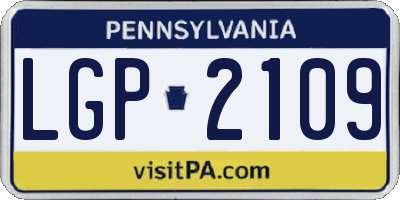 PA license plate LGP2109
