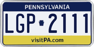 PA license plate LGP2111