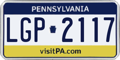PA license plate LGP2117