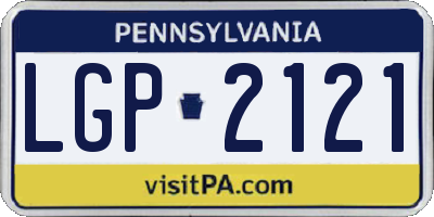 PA license plate LGP2121