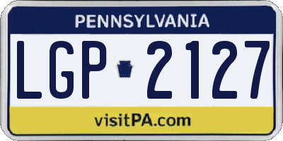 PA license plate LGP2127