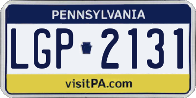 PA license plate LGP2131