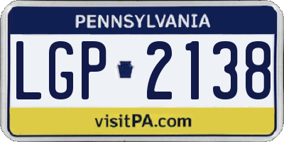 PA license plate LGP2138