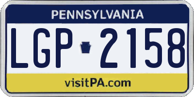 PA license plate LGP2158