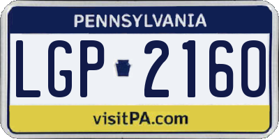 PA license plate LGP2160