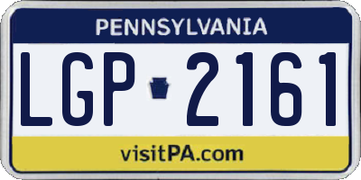 PA license plate LGP2161