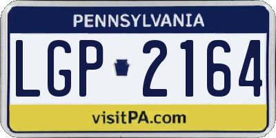 PA license plate LGP2164