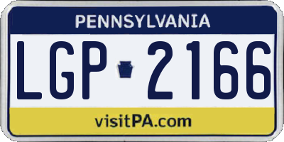 PA license plate LGP2166