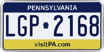 PA license plate LGP2168