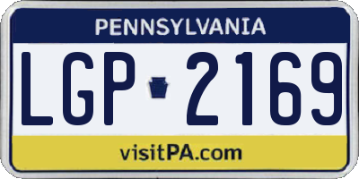 PA license plate LGP2169