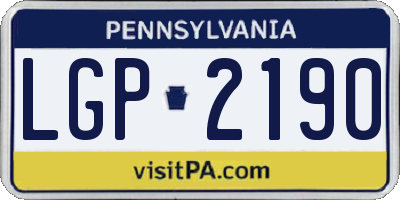 PA license plate LGP2190