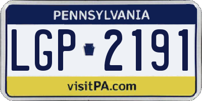 PA license plate LGP2191