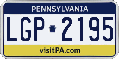 PA license plate LGP2195