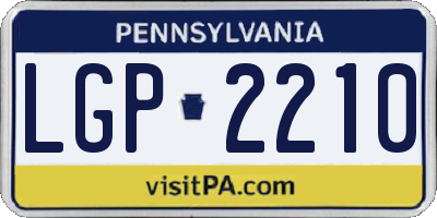 PA license plate LGP2210