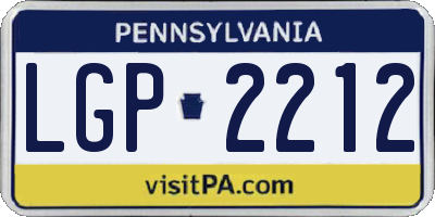 PA license plate LGP2212