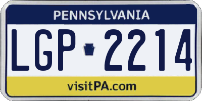 PA license plate LGP2214