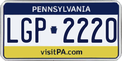 PA license plate LGP2220