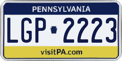 PA license plate LGP2223