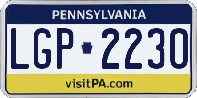 PA license plate LGP2230