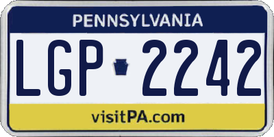 PA license plate LGP2242