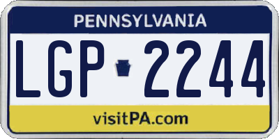 PA license plate LGP2244