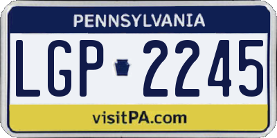 PA license plate LGP2245