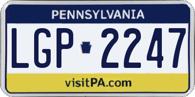 PA license plate LGP2247