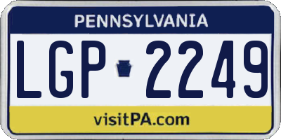 PA license plate LGP2249