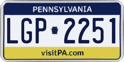 PA license plate LGP2251