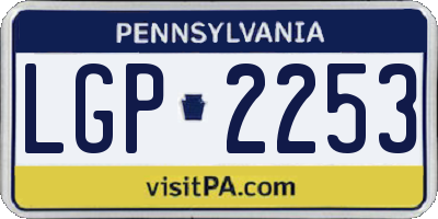 PA license plate LGP2253