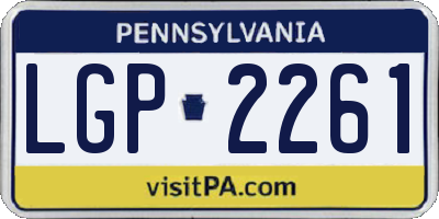 PA license plate LGP2261