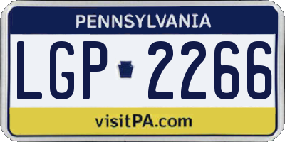 PA license plate LGP2266