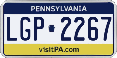 PA license plate LGP2267