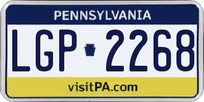 PA license plate LGP2268