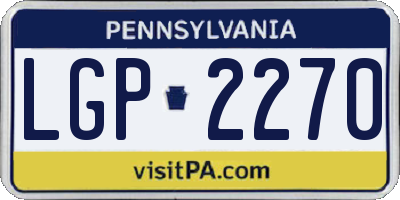 PA license plate LGP2270