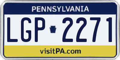 PA license plate LGP2271