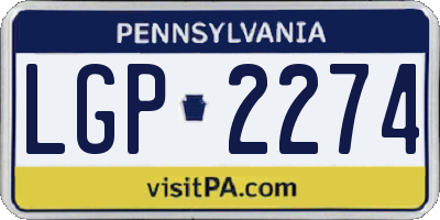 PA license plate LGP2274