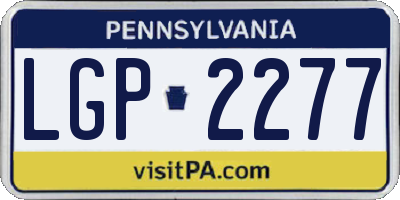 PA license plate LGP2277