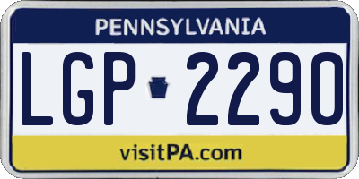 PA license plate LGP2290