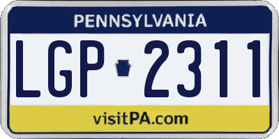 PA license plate LGP2311